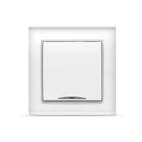 Выключатель 1-кл. СП  БРИЛЛИАНТ  10А с подсветкой бел.