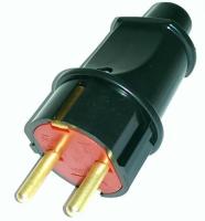 \Вилка В16-005 с заземлением черная