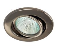 Светильник встраиваемый 113АА 1 50W GU5.3 черн.никель поворотн. АКЦЕНТ