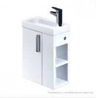Тумба подвесная 40см полки справа,белая TORR, TOR40WRI95, под раковину 0014000U28, IDDIS