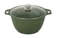 .Кастрюля 4л со стеклянной крышкой , АП линия  Trendy style  ( malachite) к41tsml