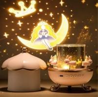 Ночник - проектор WH-E11  Карусель  с Bluetooth, 6 сменных проекций, 3 цветовых режима