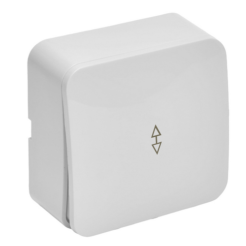 Переключатель 1-кл. ОП STEKKER София 250В, 10А, IP20, белый, MSW10-12-01