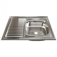 Мойка нерж. 60 80 (0,4) прав. вып. 1 1 2 MIXLINE 16 см.