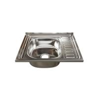 Мойка нерж. 50 60 (0,6) левая, выпуск 3 1 2 500 600 160 мм с сифоном MIXLINE