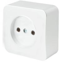 Розетка 1-м. ОП STEKKER София б з 250В, 10А, IP20, белый, MST10-11-01