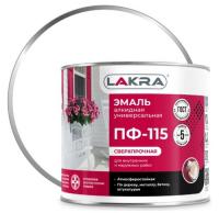 Эмаль ПФ-115 белая матовая 2 кг ЛАКРА