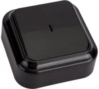 Выключатель 1кл. с подсветкой черный ОП 10А, 220В Пралеска (А110-214Ч)