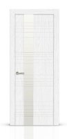 Дверь межкомнатная СИТИ ДОРС Новита 800*2000 экошпон Шале графит, стекло белое лакобель