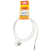 Сетевой шнур 1,5м с вилкой c з/к белый ПВС 3*0,75 (LUX V3)