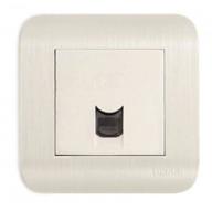 Розетка 1-м. СУ компьютерная LUXAR Deco RJ-45 белая с рифленой рамкой (10.045.01)