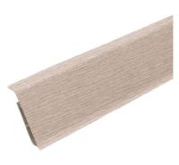Плинтус с сил.краем и каб. каналом Дуб латте 229, 2,2м Деконика