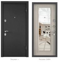 Дверь стальная  ТОРЭКС  Х5 860 2050 правая (Темно-серое букле графит,ПВХ Бетон известковый СК66М)