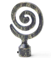 Наконечник 16мм-2шт.Лабиринт (Серебро глянец)