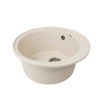 Мойка ZX-GM  01 круглая, бежевая, 480 мм (глубина чаши 180)