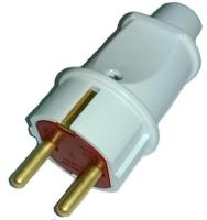 \Вилка В16-005 с заземлением белая