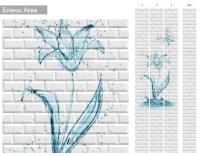 Панель ПВХ 0,25х2,7 БЛАНШ Аква/рис 3 панели/"UNIQUE"