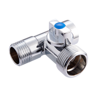 Кран шар. MVI (тройник для подключения сантехнических приборов) 1/2"x3/4"x1/2" баб. V.462.040504