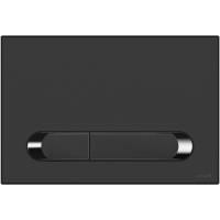 Кнопка для инсталляции ESTETICA пластик черный матовый с рамкой хром CERSANIT