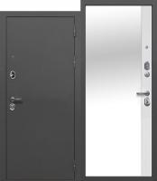 Дверь входная метал. FERRONI 9см MP 860*2050 R (Серебро/МДФ эмалит белый зеркало)
