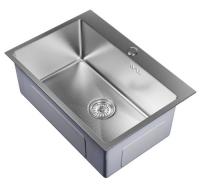 Мойка настол.монтаж 65 45 (3,0) вып 3 1 2  MIXLINE PRO 22см с сифоном (сатин НАНО)