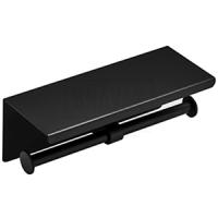 Держатель для туалетной бумаги D 201507 с полкой из нержавеющей стали 14см Черный D-LIN