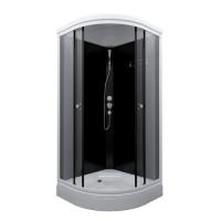 Душевая кабина Топ ДН4 88*88 А полукруг, низ. подд., Белый (6 мест+сифон D50мм)
