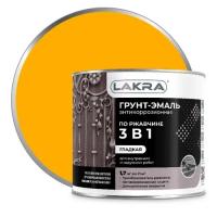 Грунт-эмаль 3 в1 желтая 1,7 кг ЛАКРА