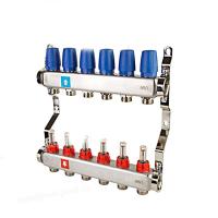 Коллектор в сборе с расходомерами нерж. 6 вых MVI