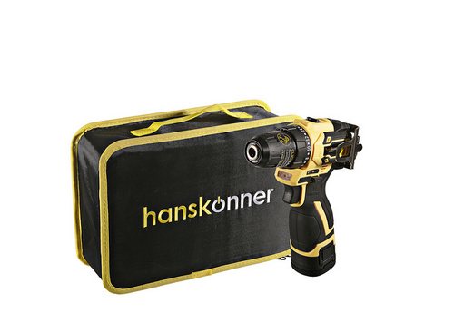 Дрель аккумуляторная 14,4В HCD1645BLC (14,4В, 2 аккум.2 А ч,безщеточн.,45Нм, сумка-кейс) Hanskonner