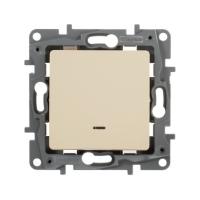 Выключатель 1кл СП ETIKA с подсв.. слон. кость. 672303