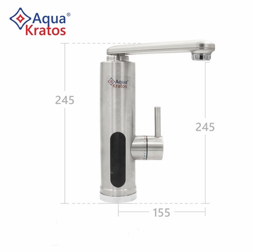 Смеситель-водонагреватель проточный с УЗО АК 9675Е Хром 3 кВт AquAKratos