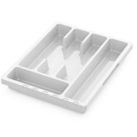 ,Лоток для столовых приборов раздвижной  Смарт  белый С424БЕЛ