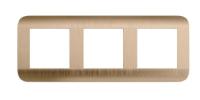 Рамка 3 поста LUXAR Deco шампань рифленая горизонт. (10.903.05)