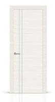 Дверное полотно Лучия-2 800 2000 экошпон Бланко триплекс белый с алюмин кромкой