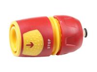 Соединитель GRINDA универсальный с автостопом, из ударопрочной пластмассы, 1/2"-3/4"