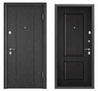 Дверь стальная  ТОРЭКС  DELTA -100 860 2050 правая (Черный шелк, RGSO,ПВХ Венге D-15