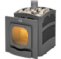 Печь банная Теплодар Былина сетка 24 чугунная панорама