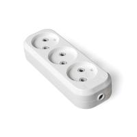 Колодка (розетка удлинителя) LUX У3-0 3-местная б/заз 250В 10А