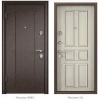 Дверь стальная  ТОРЭКС  DELTA-M10 860 2000 левая (медь,RGSO ,ПВХ белый перламутр,D 12)