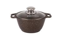 Кастрюля 1,0л со стекл. кр. АП (кофейный мрамор) кмк12а