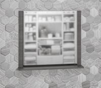 Зеркало с полкой  ВЕНЕРА 80  Дуб шале графит (САНТА)