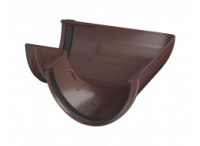 Угол жёлоба водосток ПВХ 90  (корич) ТЕХНОНИКОЛЬ