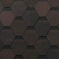 Гибкая черепица "SHINGLAS" ОПТИМА Однослойная коричневая (уп.3м.кв)