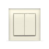 Выключатель 2-кл. СП "БРИЛЛИАНТ" 10А сл. кость