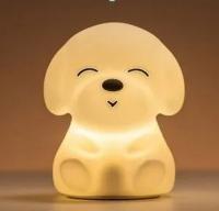 Ночник силиконовый WH-A06  Собачка , USB, аккум. 1200мАч, 3000К+RGB (7 цветов) Включай