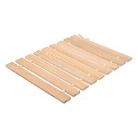 Коврик деревянный, липовая рейка, с орнаментом  Рогожка , 42х35х2 см   Банные штучки   4