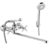 Смеситель для ванны AQUAKRATOS АК3871-8 1 2  м к гусак 370 мм Белый