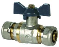 Кран шар. для мет.пласт.труб 20 20 ц ц