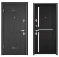 Дверь стальная  ТОРЭКС  DELTA-М10 COMBO 860 2050 левая (Черный шелк DL-2,ПВХ Венге DC-2W,маг.упл)